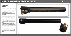 AL360 MAST EXTENSION SDM EURO PIN ALU 6082 